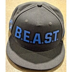 Nike True BEAST Snapback Hat Black Blue Stars Swoosh Flat Bill One Size